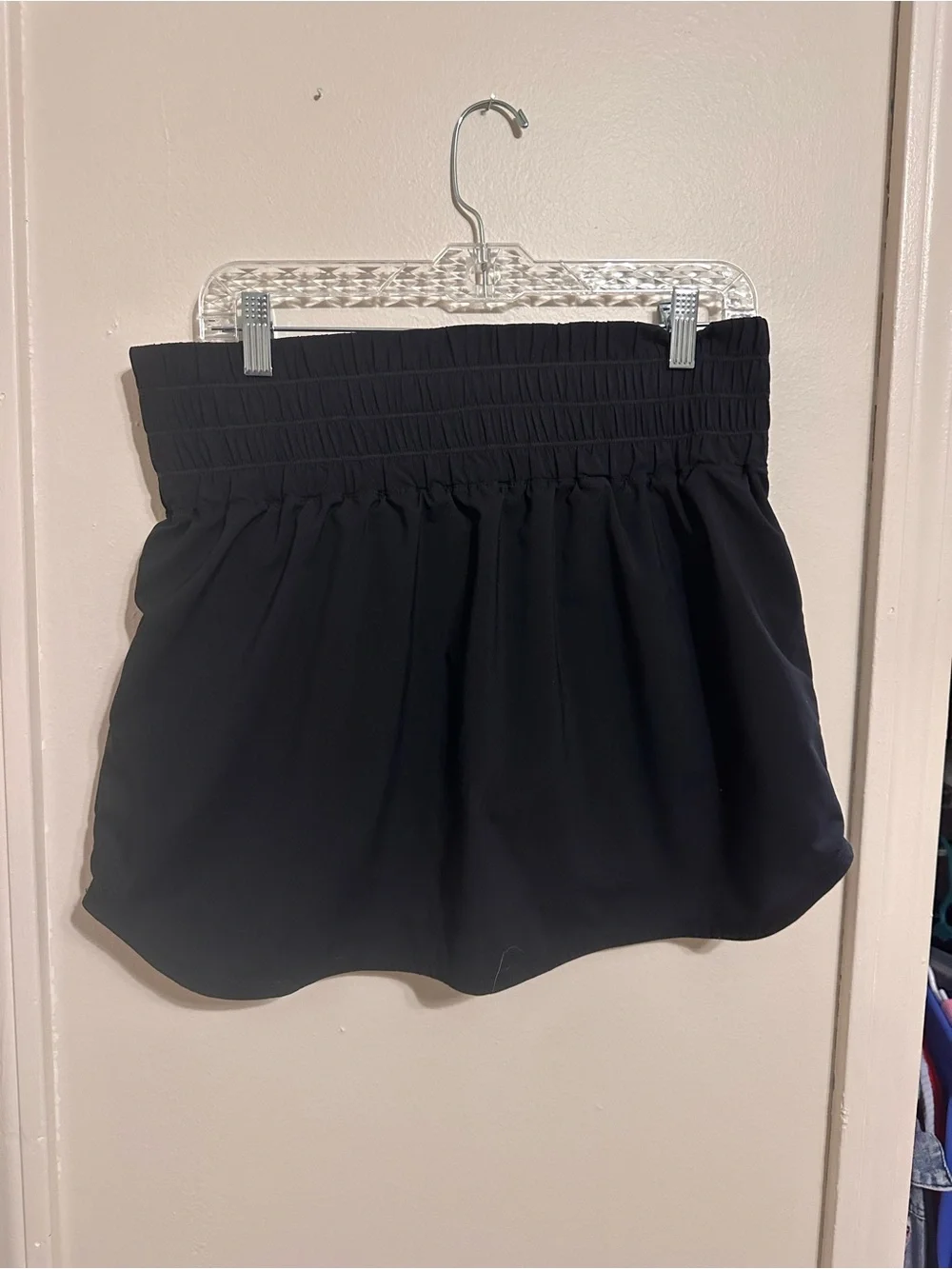 Nike Black Athletic Skort with Smocked Waist